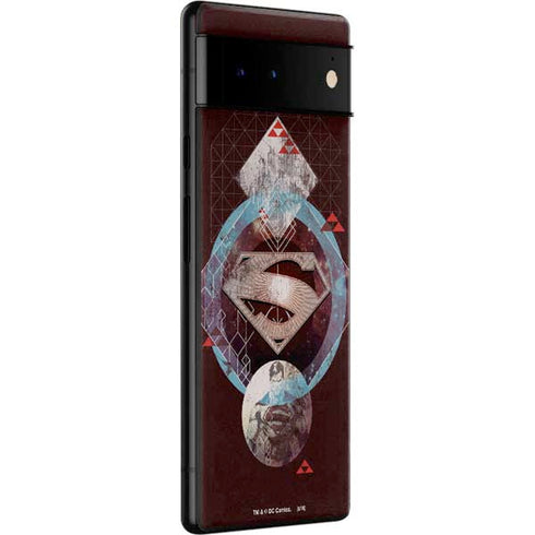 DC Comics Superman Purple Abstract Collage Google Pixel 6 Pro Skin